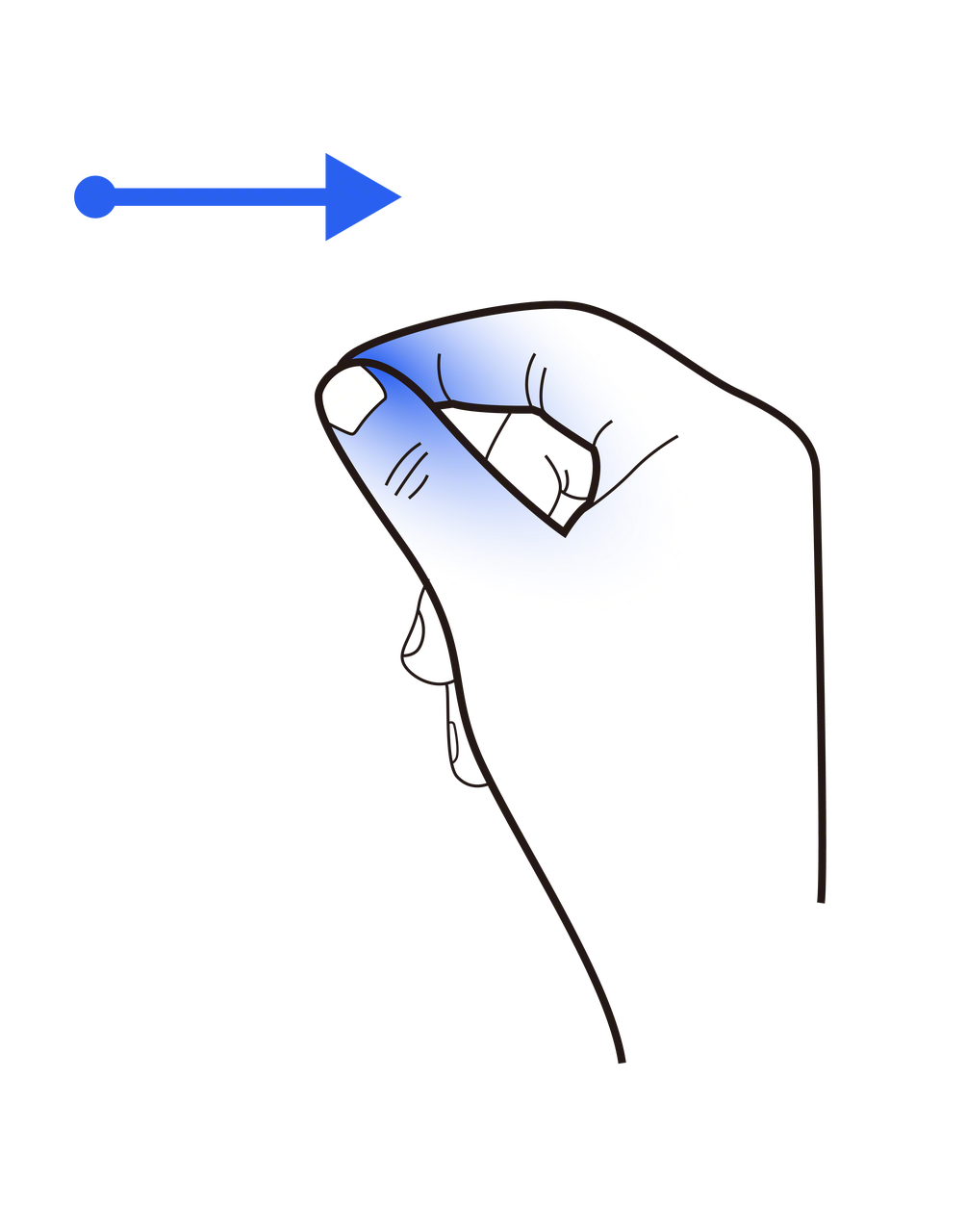 Drag gesture schematic